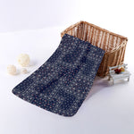 Blue Floral Patchwork Pattern Print Towel