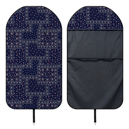 Blue Floral Patchwork Pattern Print Waterproof Car Seat Cover