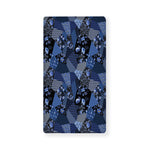 Blue Flower Patchwork Pattern Print Baby Crib Sheet
