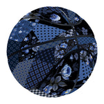 Blue Flower Patchwork Pattern Print Basketball