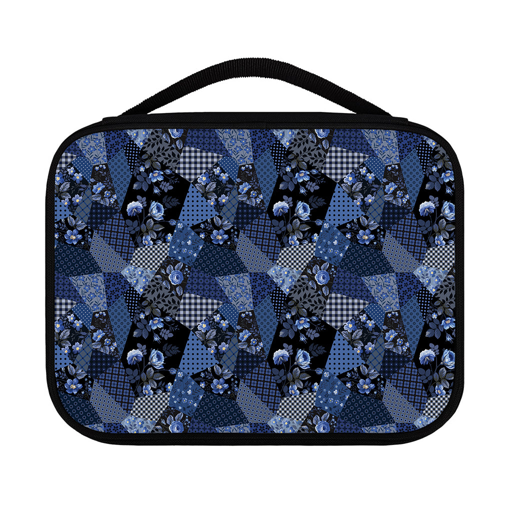 Blue Flower Patchwork Pattern Print Classic Bible Case