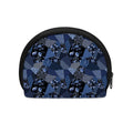 Blue Flower Patchwork Pattern Print Coin Purse