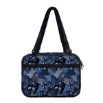 Blue Flower Patchwork Pattern Print Double Strap Bible Bag
