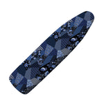 Blue Flower Patchwork Pattern Print Ironing Board Cover