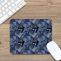 Blue Flower Patchwork Pattern Print Mouse Pad