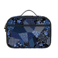 Blue Flower Patchwork Pattern Print Portable Lunch Bag