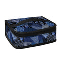 Blue Flower Patchwork Pattern Print Small Lunch Bag