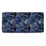 Blue Flower Patchwork Pattern Print Towel
