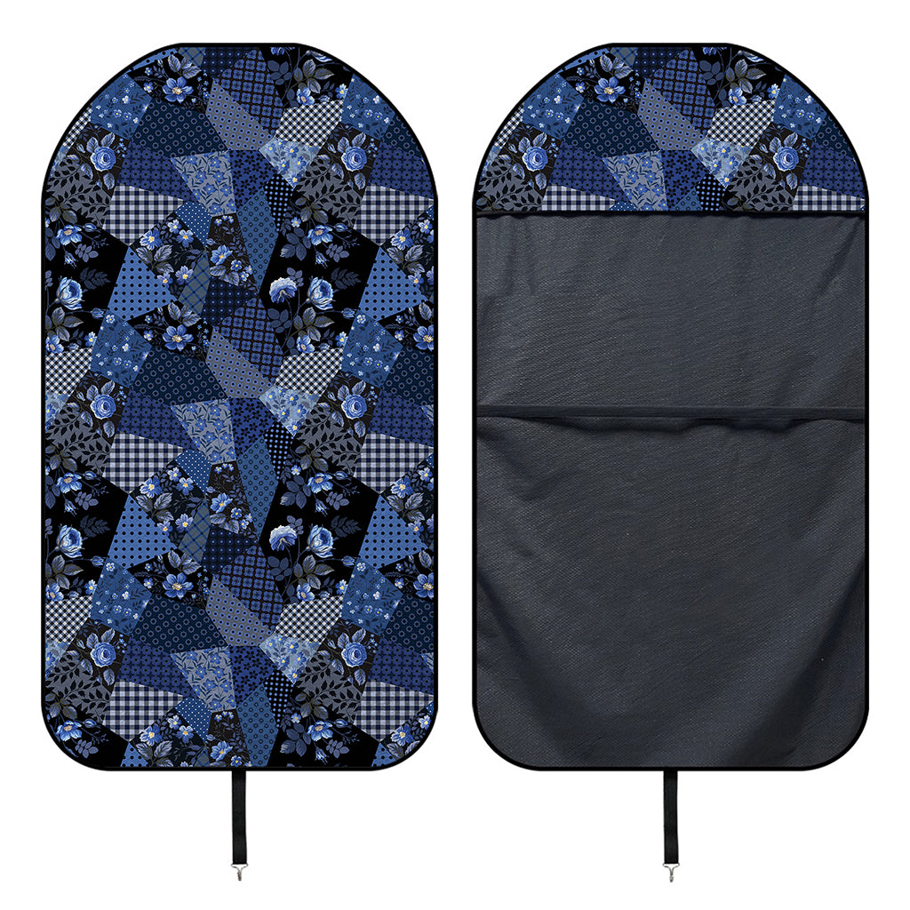 Blue Flower Patchwork Pattern Print Waterproof Car Seat Cover