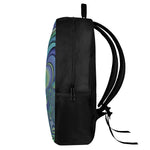 Blue Fractal Print 17 Inch Backpack