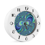 Blue Fractal Print Alarm Clock