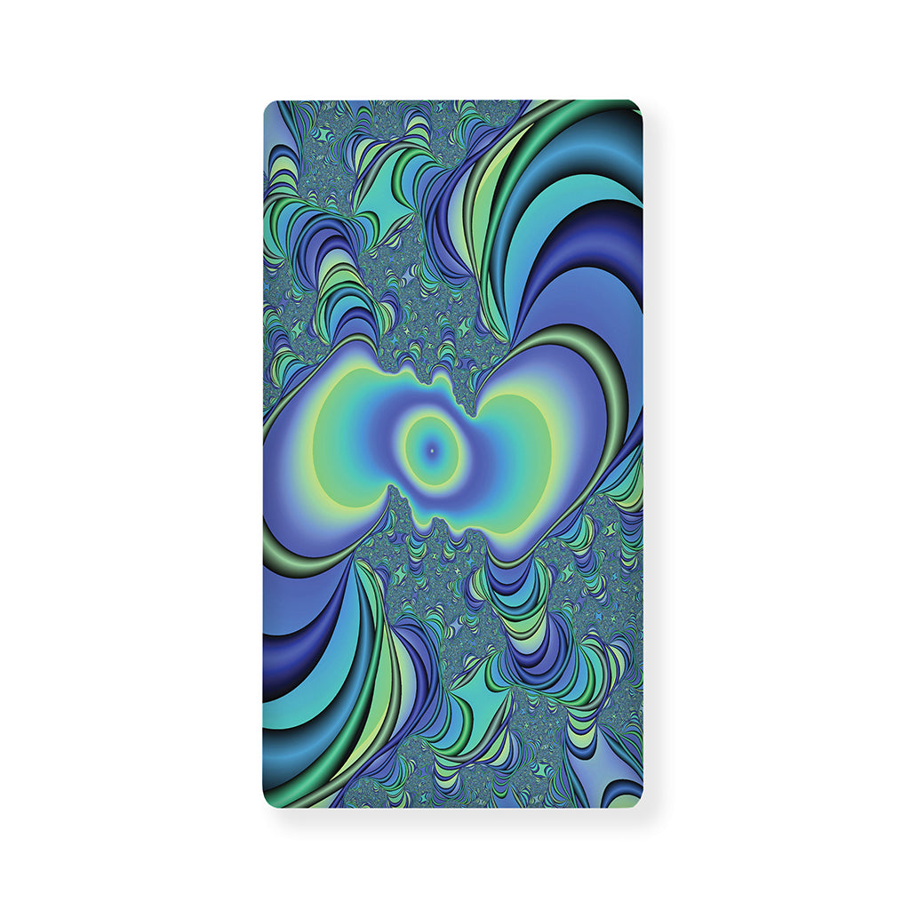 Blue Fractal Print Baby Crib Sheet