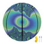 Blue Fractal Print Basketball
