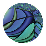 Blue Fractal Print Basketball