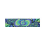 Blue Fractal Print Bed Runner