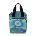 Blue Fractal Print Bible Tote Bag