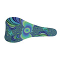 Blue Fractal Print Bicycle Seat Cover