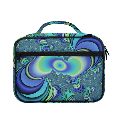 Blue Fractal Print Briefcase Bible Bag