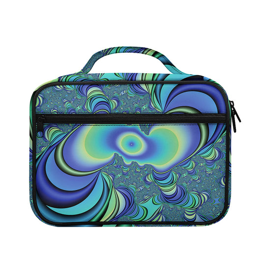 Blue Fractal Print Briefcase Bible Bag