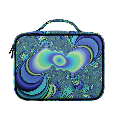 Blue Fractal Print Briefcase Bible Bag