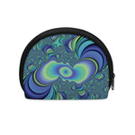 Blue Fractal Print Coin Purse
