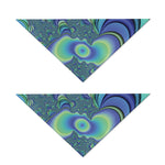 Blue Fractal Print Dog Bandana