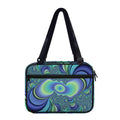 Blue Fractal Print Double Strap Bible Bag