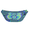 Blue Fractal Print Fanny Pack