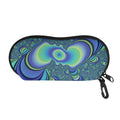 Blue Fractal Print Glasses Case