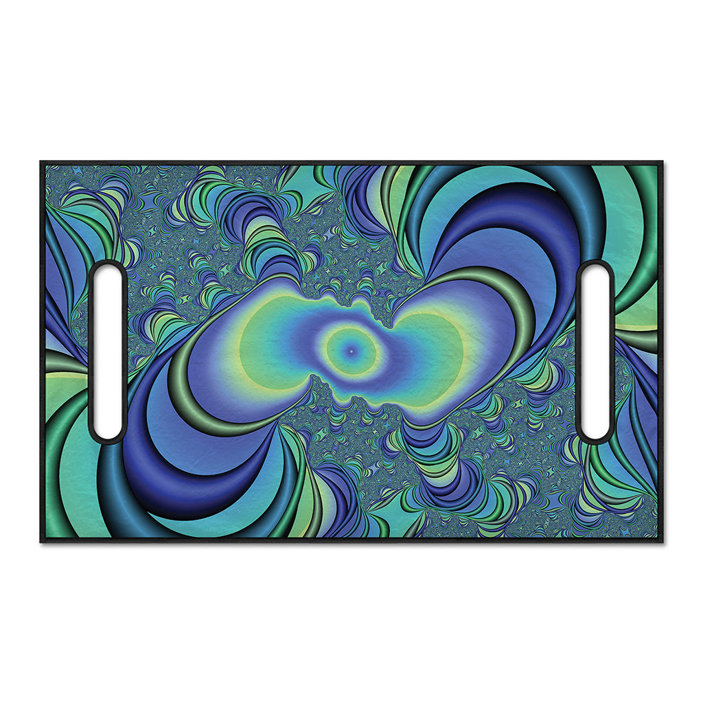 Blue Fractal Print Golf Cart Seat Cover