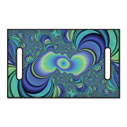 Blue Fractal Print Golf Cart Seat Cover
