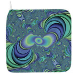 Blue Fractal Print Hand Towel