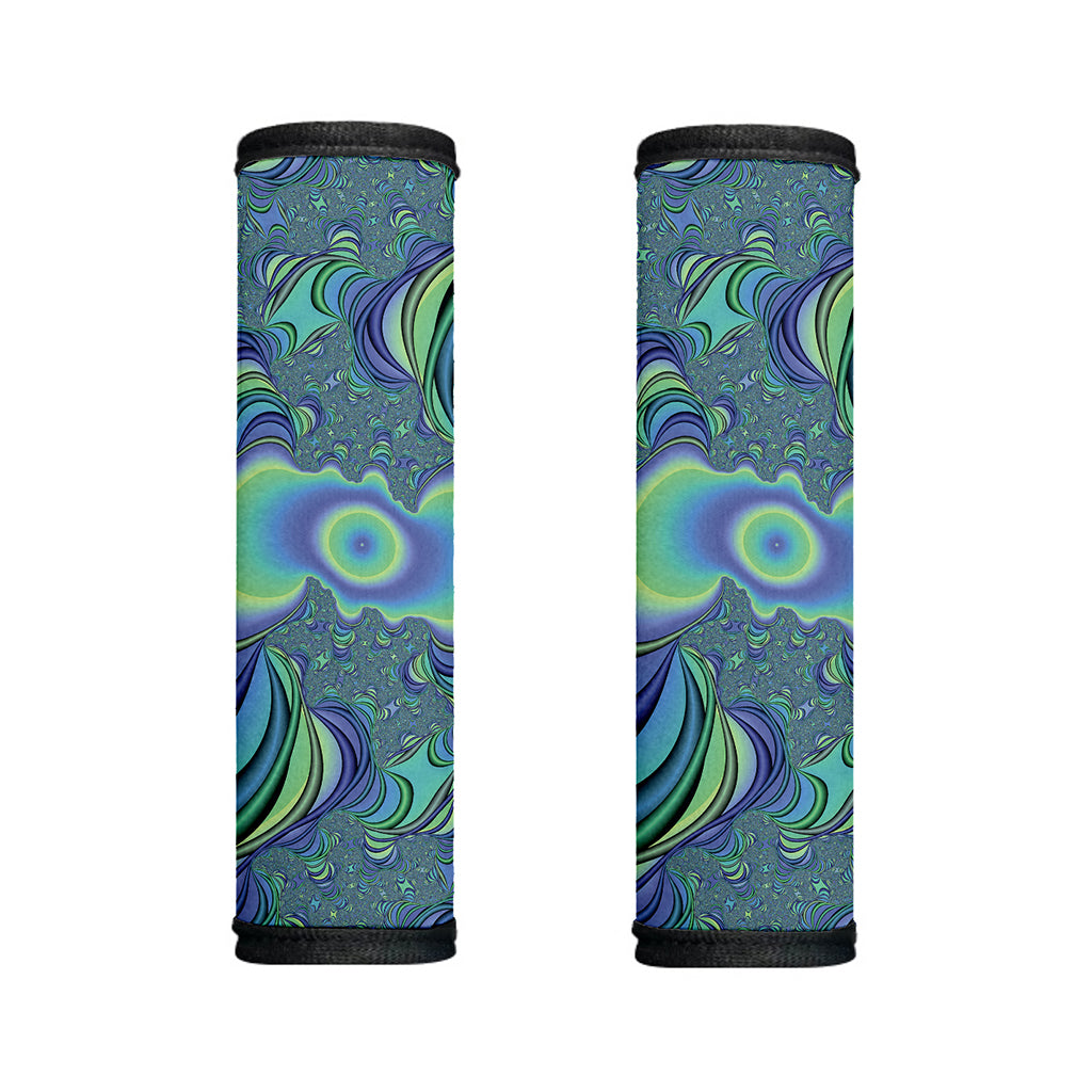 Blue Fractal Print Handle Covers