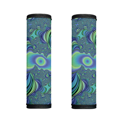 Blue Fractal Print Handle Covers