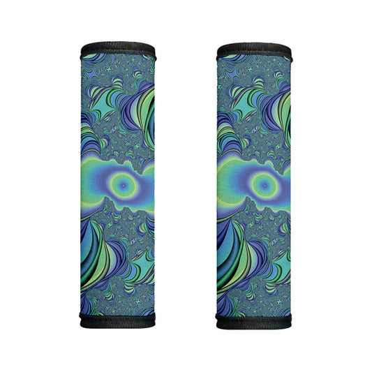 Blue Fractal Print Handle Covers