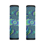 Blue Fractal Print Handle Covers