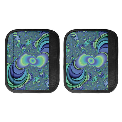 Blue Fractal Print Handle Covers