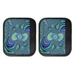Blue Fractal Print Handle Covers