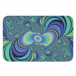 Blue Fractal Print Indoor Door Mat