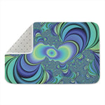 Blue Fractal Print Indoor Door Mat