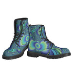 Blue Fractal Print Backpack