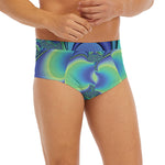 Blue Fractal Print Men's Briefs
