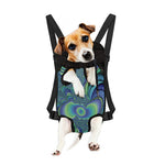 Blue Fractal Print Pet Carrier Backpack