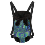Blue Fractal Print Pet Carrier Backpack