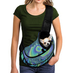 Blue Fractal Print Pet Sling Carrier
