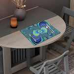 Blue Fractal Print Placemat