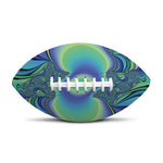 Blue Fractal Print Rugby Ball