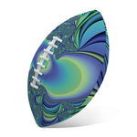 Blue Fractal Print Rugby Ball