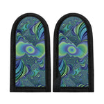 Blue Fractal Print Skillet Handle Cover
