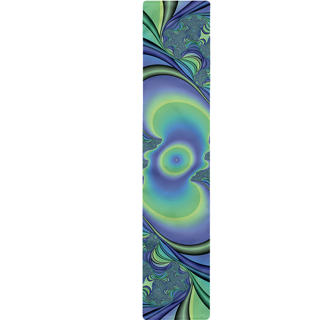 Blue Fractal Print Table Runner